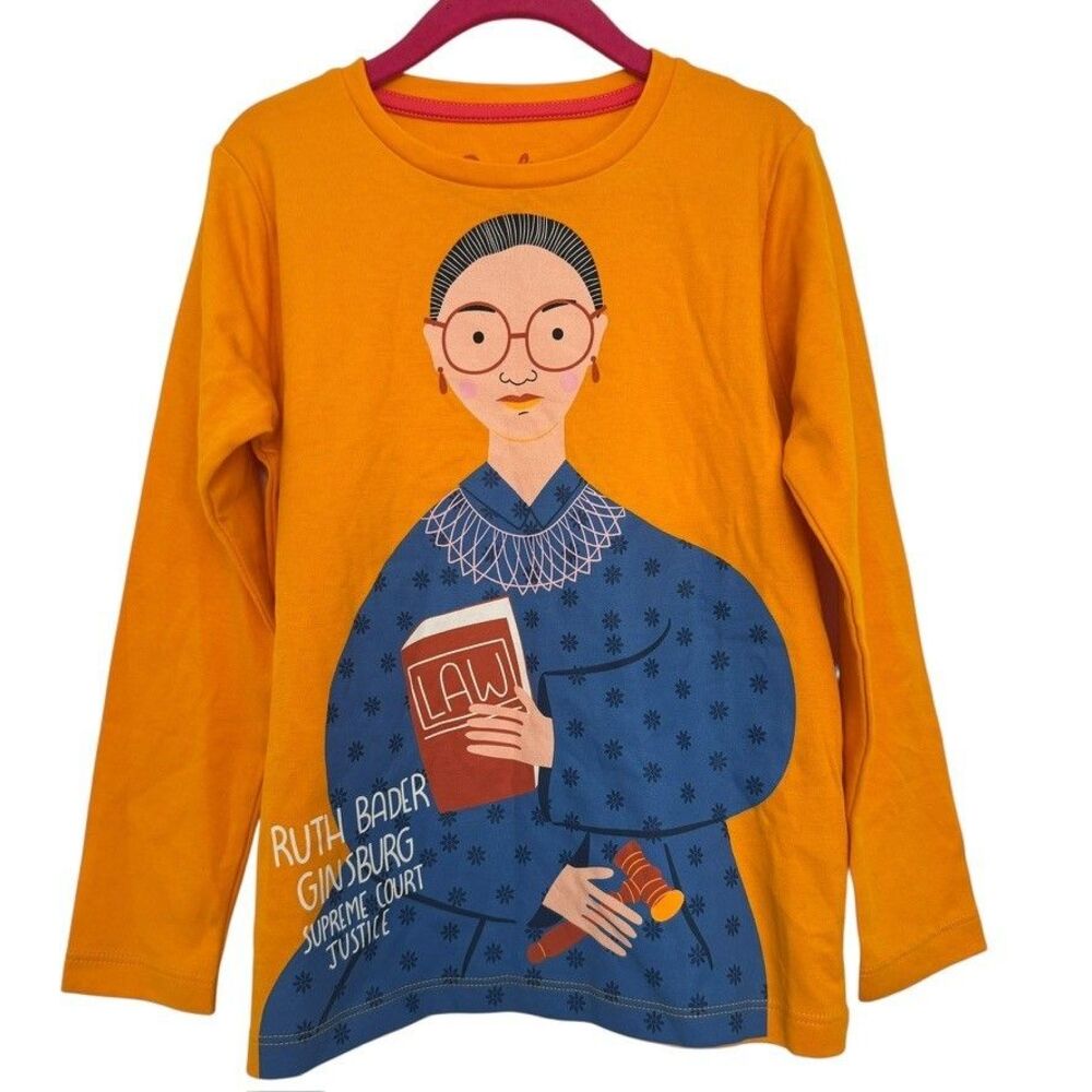 Piccolina Girls Size 6 Ruth Bader Ginsburg History Woman Power Feminist Cotton